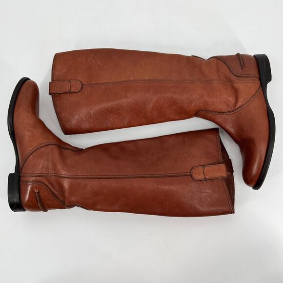 Madewell 1937 Footwear The Archive Riding Boot Size 6 Cognac Brown Leather Italy - Picture 4 of 9
